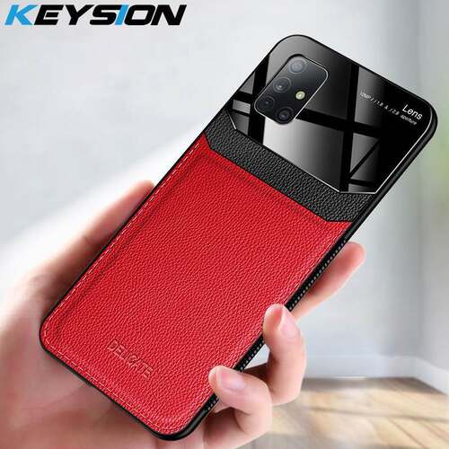 *KEYSION Shockproof Case for Samsung Galaxy A71 A51 Leather
