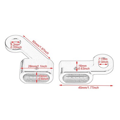 2xMotorcycle LED Turn Signal Indicators Amber Running Lights