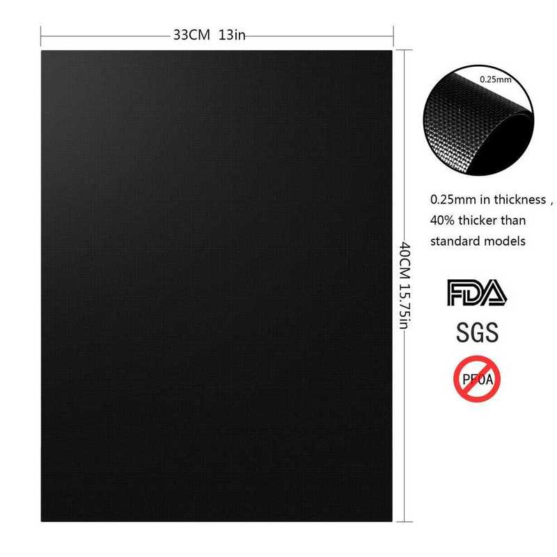 VIP 2/4PCS Non-stick BBQ Grill Mat 40 * 33cm Baking Mat Cook