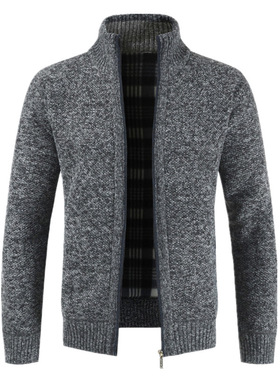 Cardigan sweater warm knit sweater men's top