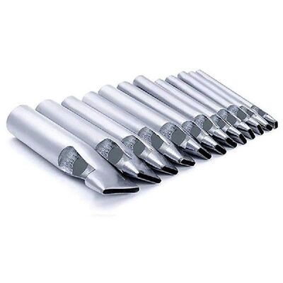 12Pcs Oval Oblong Shape Punch Leather Craft Hole Punch Set