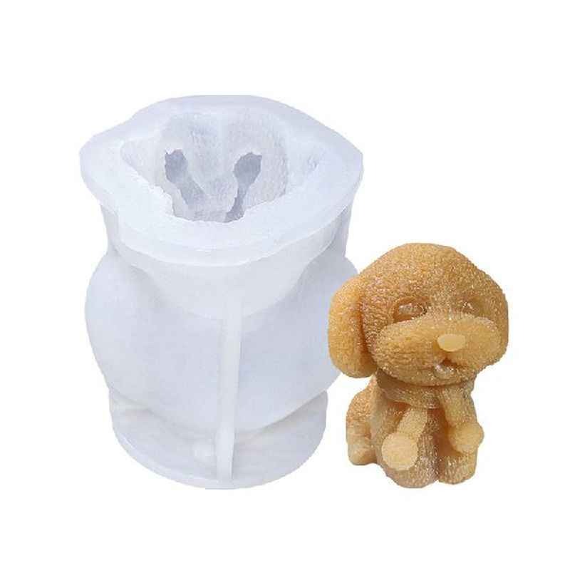 3D Ice Cube Maker Little Teddy Dog Shape Chocolate Cake