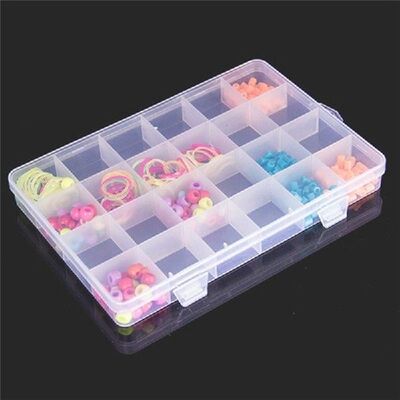 Transparent 24 Grid Storage Box Organizer Case Caja