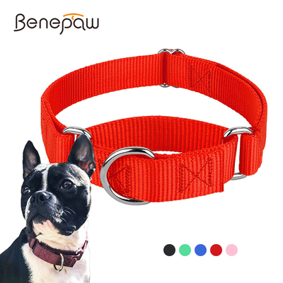 Benepaw Sturdy Martingale Nylon Dog Collar Adjustable Soft