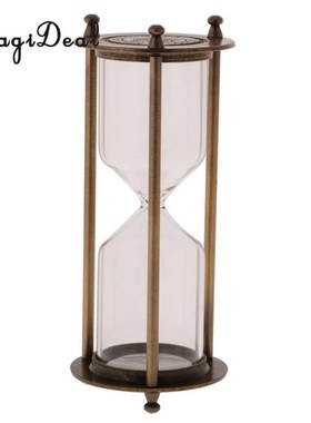 MagiDeal helf Display Count Down Empty Sand Glass Hourglass