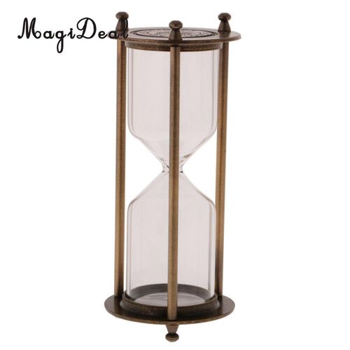 MagiDeal helf Display Count Down Empty Sand Glass Hourglass