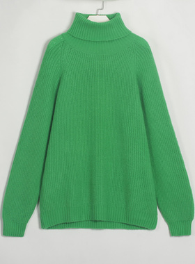 Wixra Women Basic Turtleneck Sweater Warm Thick Loose Pullov