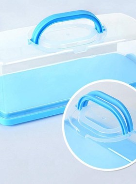 Carrier Cake-Container Plastic Bread-Box Food-Storage Rectan