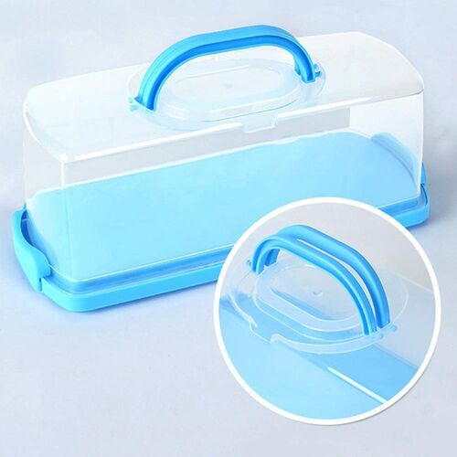 Carrier Cake-Container Plastic Bread-Box Food-Storage Rectan