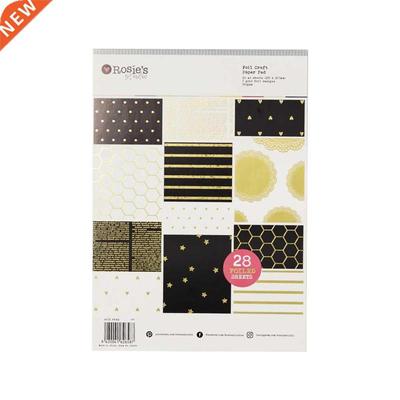 CRZCrafter A4 Foil Scrapbooking Craft Papers Pad 28 Sheets