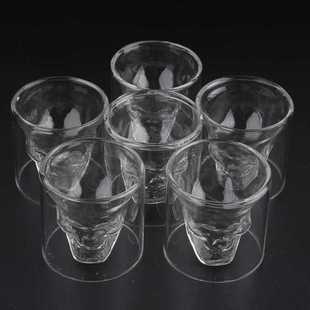 1 Set Glass Skull Head Cup Vodka Whiskey Wine Tea Drinking B
