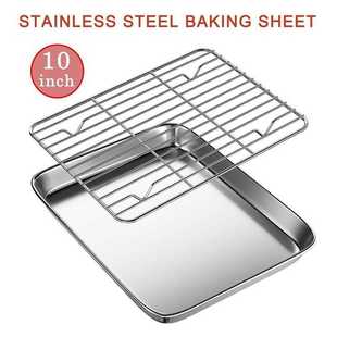 Toaster Oven Tray and Rack Set with Cooling Rack Dishwasher