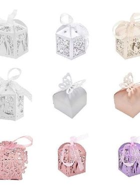 NEW 10Pcs Couple Design Luxury Lase Cut Wedding Sweets