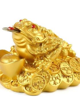 Feng Shui Toad Money LUCKY Fortune Wealth Chinese Golden