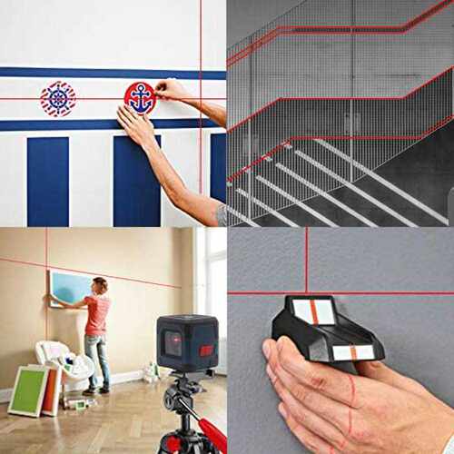 HANMATEK LV1 Laser Level Cross Line Laser with Measuring Ran