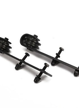 Local Warehouse 2 Pcs Black Rustic Carbon Steel Sliding Wood