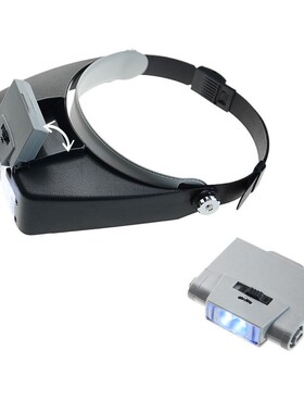 LED light 10X Helmet Style Magnifier Glass Headband Magnifyi