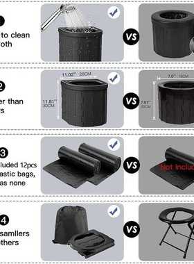 ABS Plastic Portable Outdoor Folding Toilet Car Travel Emerg