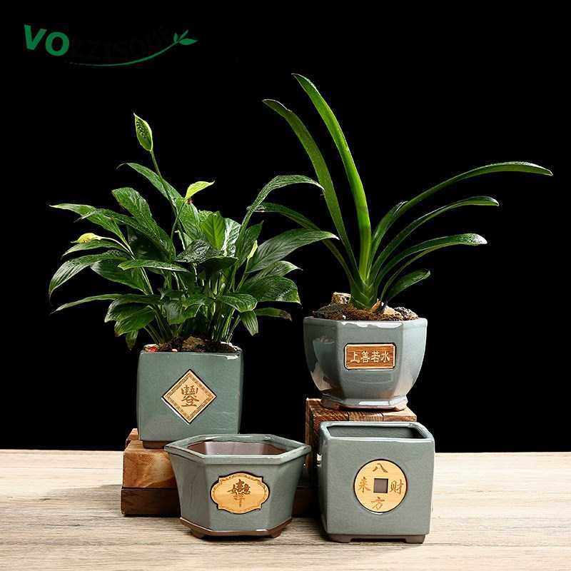 Terracotta Pot for Plant Pot Chinese Ceramic Pots Crushed Ic - 实物图