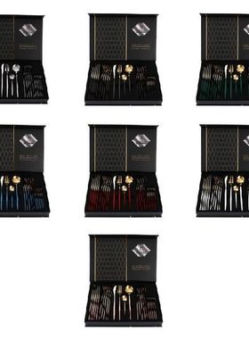 24 Pcs Silverware Tableware Fork Spoon Knife Easy to Use