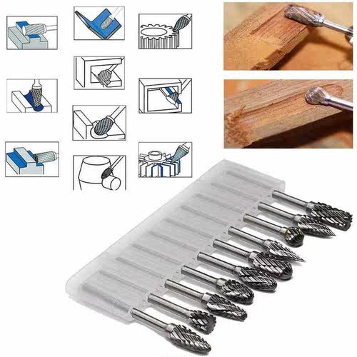 10pcs tungsten carbide drill bits for metal burr tungstenio