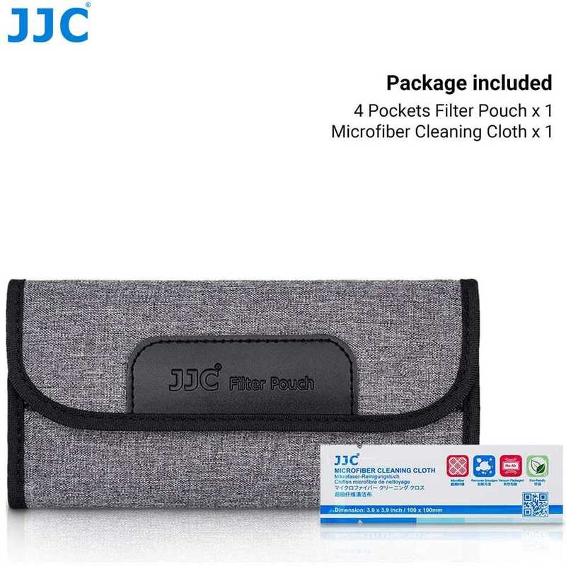 4 Slots Camera Lens Filter Case Foldable Pouch Holder Storag