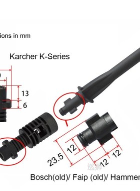 Pressure Washer Adapter Connector for Bosch(Old) / Portland