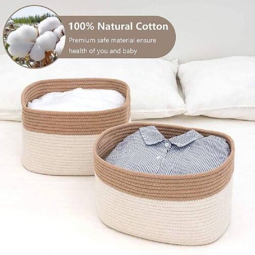 Large Capacity Cotton Rope Cotton Rope Storage Baskets Bins
