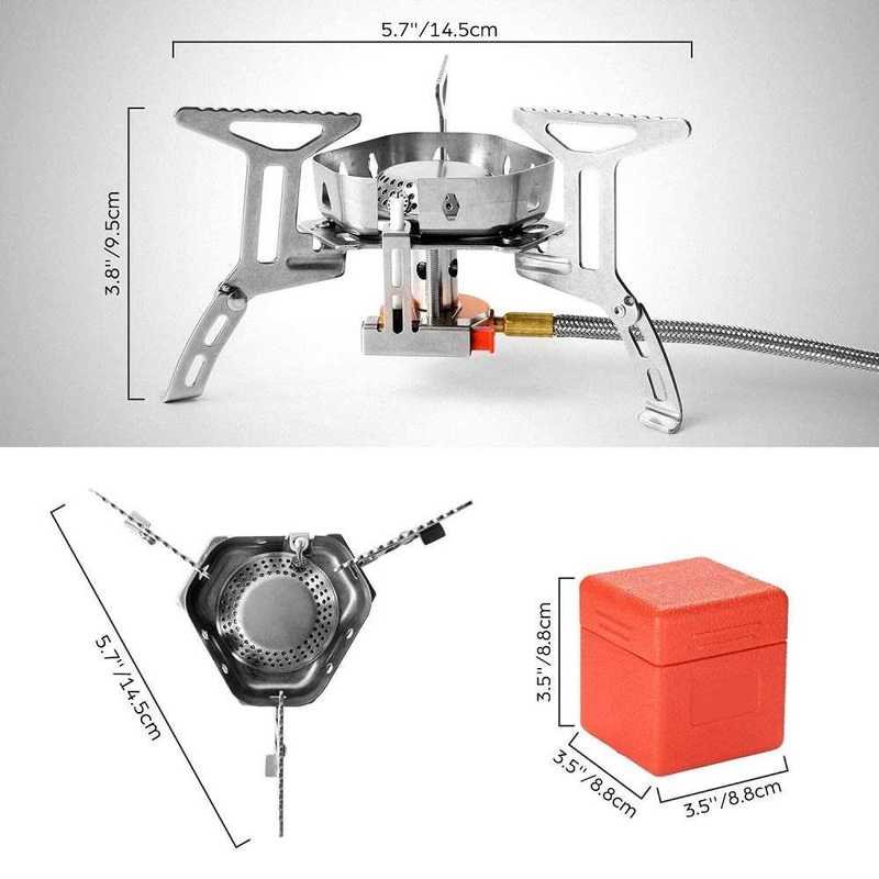 Onliving Camping Gas Stove Windproof Outdoor Gas Burner Port