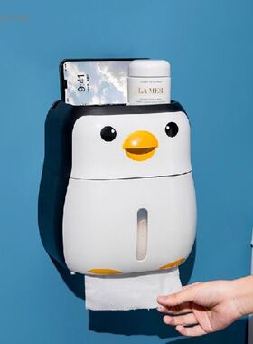 Toilet Penguin Tissue Box Toilet Punch-Free Bathroom Toilet