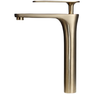 Brush Gold Basin Faucet Bathroom Single lever Hot and Cold S