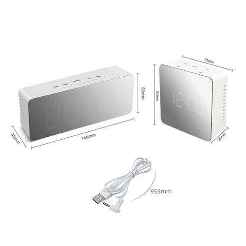 Led-Table-Lamp Alarm-Clock Makeup-Mirror-Table Bedroom Home-