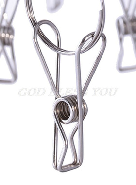newnew 36 Clips Stainless Steel Windproof Clothespin Laundr