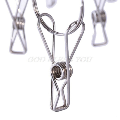 newnew 36 Clips Stainless Steel Windproof Clothespin Laundr