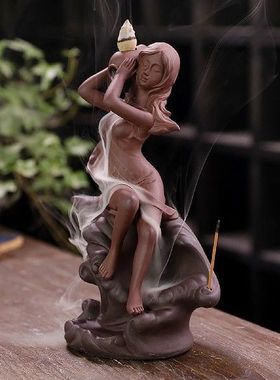 Mermaid Backflow Incense Holders Purple Sands Incense
