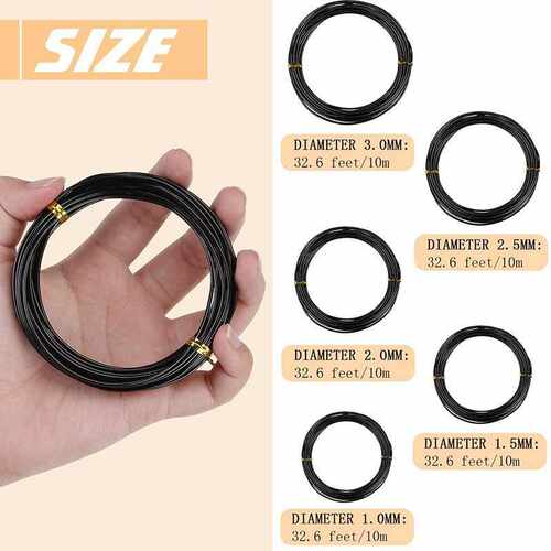 10 Rolls Bonsai Wires Anodized Alunum Bonsai raining Wire