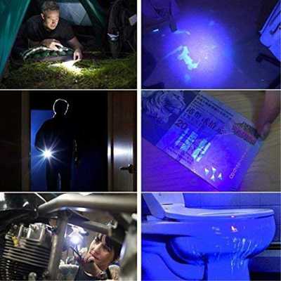 10000LM 2in1 UV Flashlight LED Linternas Torch 395nm Ultravi