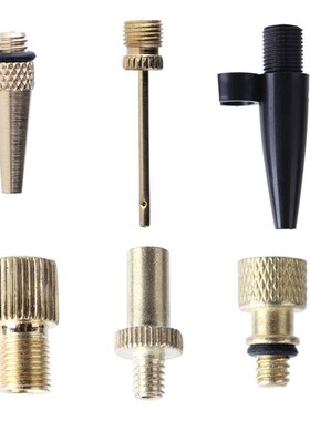 6 Pieces Valve Adapter Bicycle Air Pump Nozzle Sporting Bal
