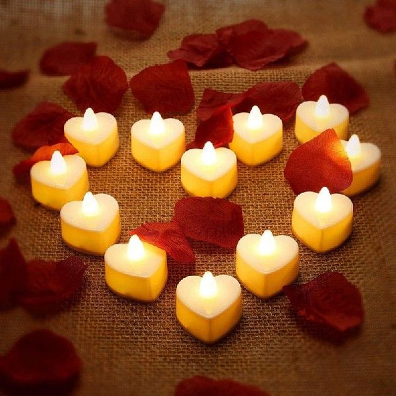 Lilin Dekoratif Hati Romantis Lilin Hari Valentine-封面