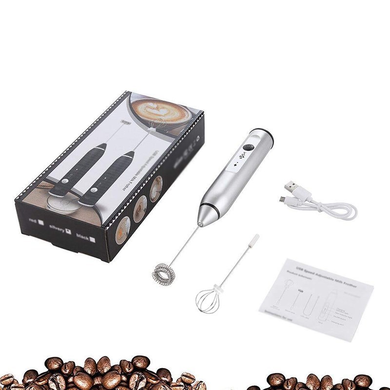 Milk Frother Electric Coffee Mixer Rechargeable Handheld bea