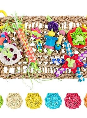 Bird Toys Parrot Foraging Wall Toy Rattan Wicker Bite Balls