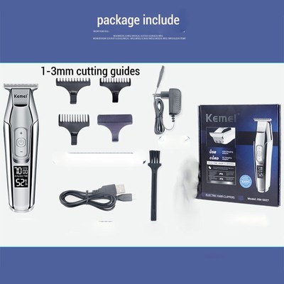 Barber Professional Hair Clipper LCD Display 0mm Baldheaded