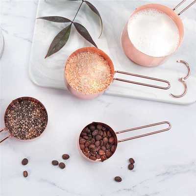 Rose gold Stainless Steel Measuring Cups and Spoons set of 8