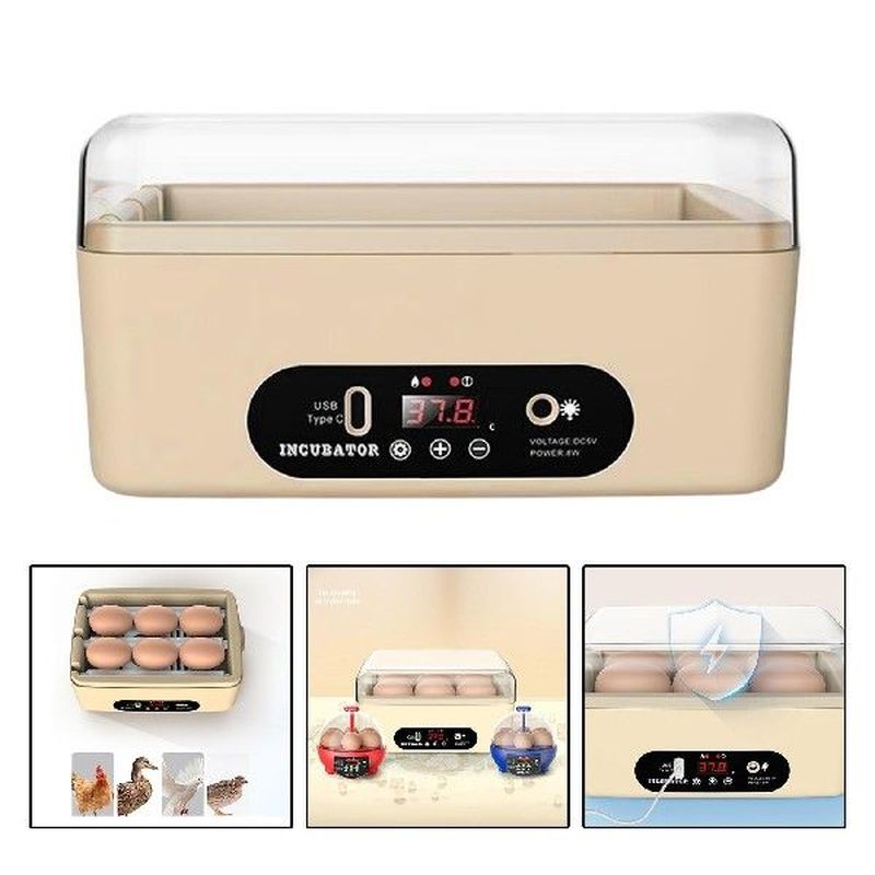 6 Eggs Incubator Automati Egg Hatcher Machine Hatcher