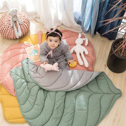Newborn Baby Cotton Carpet Blanket Leaf Shape Crawling Play