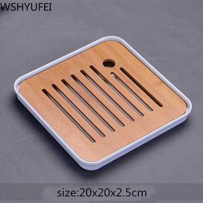 WSHYUFEI China Bamboo Tray Tea Tray fruit dish Drainage Wat