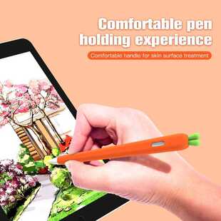 ANKNDO Carrot Silicone Pen Cover For Apple Pencil 1 2 Case