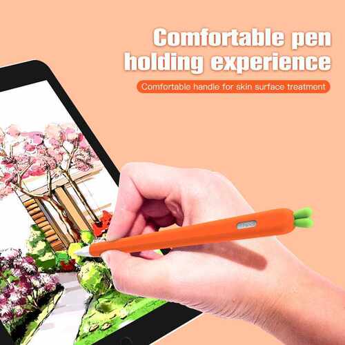 ANKNDO Carrot Silicone Pen Cover For Apple Pencil 1 2 Case