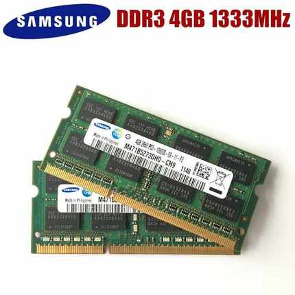 SAMSNG 4GB 2RX8 PC3-10600S DDR3 1333Mhz 4gb Laptop Memory 4
