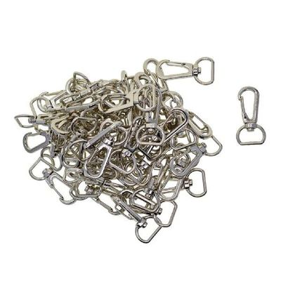 Pack of 50 Alloy Swivel Lanyard Snap Hook Lobster Clasps